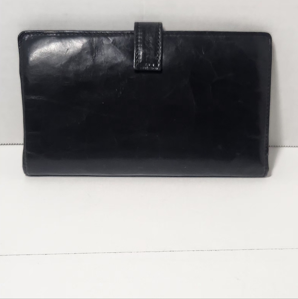 Rare VTG Made In France L'Aiglon Multi Compartment Wallet black GUC